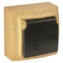 Розетка накладная Nilson Themis 26281018 с заземлением цвет клен