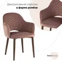 Кухонный стул Stool Group Диамант new 82x64x49 см велюр цвет розовый