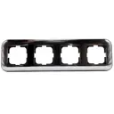 Рамка для розеток и выключателей Ovivo Loft 4 поста цвет хром