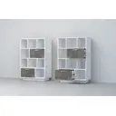 Комод Диал К-1 2 ящика 41x41x120 см ЛДСП цвет бетон/темный камень