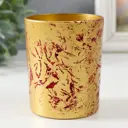 Подсвечник стеклянный Evis "Гладкий золото" 9.5x7.5 см