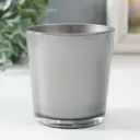 Подсвечник стеклянный Evis "Металлик" 8.5x7.5 см 250 мл дымка