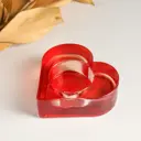 Подсвечник стеклянный Evis "Сердечко" 2.5x8 см