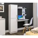 Компьютерный стол Столплит СБ-2737 123x168x52 см ДСП цвет белый