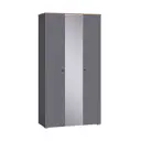 Шкаф распашной Mobi 120x230x55 см МДФ цвет серый графит/дуб вотан