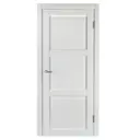 Дверь межкомнатная глухая Адажио 70x200 см Hardflex белый с замком и петлями