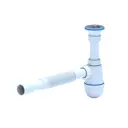 Сифон для ванны Ани пласт Юнг D40 мм 1 1/4" x 32 мм. свободное протекание белый