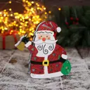 Елочная игрушка Дед мороз с колокольчиком и мешком Зимнее волшебство 6947619 17х16 см красный