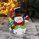Елочная игрушка Снеговик с ёлочкой Зимнее волшебство 6947614 17x12 см белый