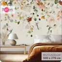 Фотообои флизелиновые Bartonwall 300x270 см Растения Цветы Птицы F070