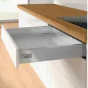 Комплект фурнитуры ящика Hettich InnoTech Atira Quadro V6 с толкателем Push to Open полное выдвижение 470x70 мм. Серебристый