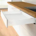Комплект фурнитуры ящика Hettich InnoTech Atira Quadro 25 с доводчиком Silent System частичное выдвижение 520x70 белый