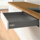 Комплект фурнитуры ящика Hettich InnoTech Atira Quadro 25 с доводчиком Silent System частичное выдвижение 420x70 мм антрацит