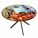 Кухонный стол круглый Artfan 209AF 100x73x100 см массив сосны цвет натуральное дерево