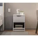 Тумба прикроватная Столплит 39x53.2x39.3 см 1 ящик ДСП цвет белый