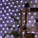 Электрогирлянда комнатная Luazon lighting 1585742 сеть 1.6x1.6 м 144 ламп холодный белый (голубой) 8 режимов работы