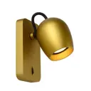 Спот поворотный Lucide 09927_05_02 1 лампа 0.33 м² цвет жёлтый/золотой
