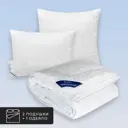 Набор 1 одеяло+2 подушки White cloud хлопковое волокно в хлопковом тике 200x210 см 70x70 см