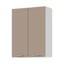 Навесной шкаф Стендмебель Ксения 70x92x30 см ЛДСП цвет белый/кофе с молоком