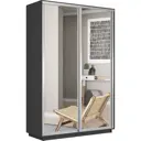 Шкаф-купе МК Е1 1EEKD_120_DM Экспресс 120x220x60 см ЛДСП 2 двери 7 полок цвет диамант