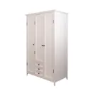 Шкаф распашной Фурнитурни 87x190x35.5 см МДФ с покрытием цвет белый