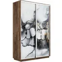 Шкаф-купе МК Е1 45EF1001_140_KT Экспресс 140x220x45 см ЛДСП 2 двери 7 полок цвет крафт табачный