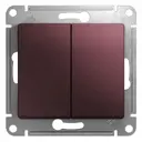 Переключатель встраиваемый Schneider electric Glossa GSL001165 2 клавиши цвет баклажановый