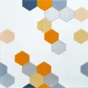 Комплект панелей ПВХ Bazzart Калейдоскоп желто-оранжевый 700x700мм 4.9м² 10шт