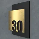 Цифры на дверь квартиры Бестмедиа самоклеящиеся №30 15x12 см царапанное золото