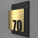 Цифры на дверь квартиры Бестмедиа самоклеящиеся №70 15x12 см царапанное золото