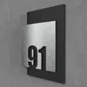 Цифры на дверь квартиры Бестмедиа самоклеящиеся №91 15x12 см царапанное серебро