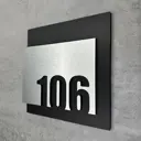 Цифры на дверь квартиры Бестмедиа самоклеящиеся №106 15x12 см царапанное серебро