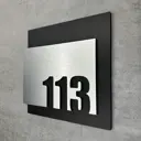 Цифры на дверь квартиры Бестмедиа самоклеящиеся №113 15x12 см царапанное серебро
