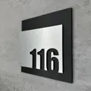Цифры на дверь квартиры Бестмедиа самоклеящиеся №116 15x12 см царапанное серебро