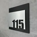 Цифры на дверь квартиры Бестмедиа самоклеящиеся №115 15x12 см царапанное серебро