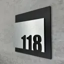 Цифры на дверь квартиры Бестмедиа самоклеящиеся №118 15x12 см царапанное серебро