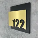 Цифры на дверь квартиры Бестмедиа самоклеящиеся №122 15x12 см царапанное золото