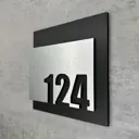 Цифры на дверь квартиры Бестмедиа самоклеящиеся №124 15x12 см царапанное серебро