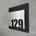 Цифры на дверь квартиры Бестмедиа самоклеящиеся №129 15x12 см царапанное серебро