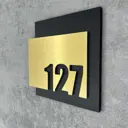 Цифры на дверь квартиры Бестмедиа самоклеящиеся №127 15x12 см царапанное золото