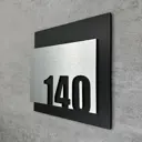 Цифры на дверь квартиры Бестмедиа самоклеящиеся №140 15x12 см царапанное серебро