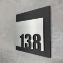 Цифры на дверь квартиры Бестмедиа самоклеящиеся №138 15x12 см царапанное серебро