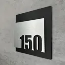 Цифры на дверь квартиры Бестмедиа самоклеящиеся №150 15x12 см царапанное серебро