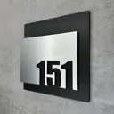 Цифры на дверь квартиры Бестмедиа самоклеящиеся №151 15x12 см царапанное серебро