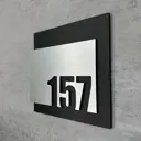 Цифры на дверь квартиры Бестмедиа самоклеящиеся №157 15x12 см царапанное серебро
