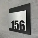 Цифры на дверь квартиры Бестмедиа самоклеящиеся №156 15x12 см царапанное серебро