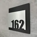 Цифры на дверь квартиры Бестмедиа самоклеящиеся №162 15x12 см царапанное серебро