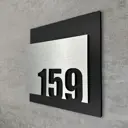 Цифры на дверь квартиры Бестмедиа самоклеящиеся №159 15x12 см царапанное серебро