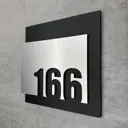 Цифры на дверь квартиры Бестмедиа самоклеящиеся №166 15x12 см царапанное серебро