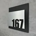 Цифры на дверь квартиры Бестмедиа самоклеящиеся №167 15x12 см царапанное серебро